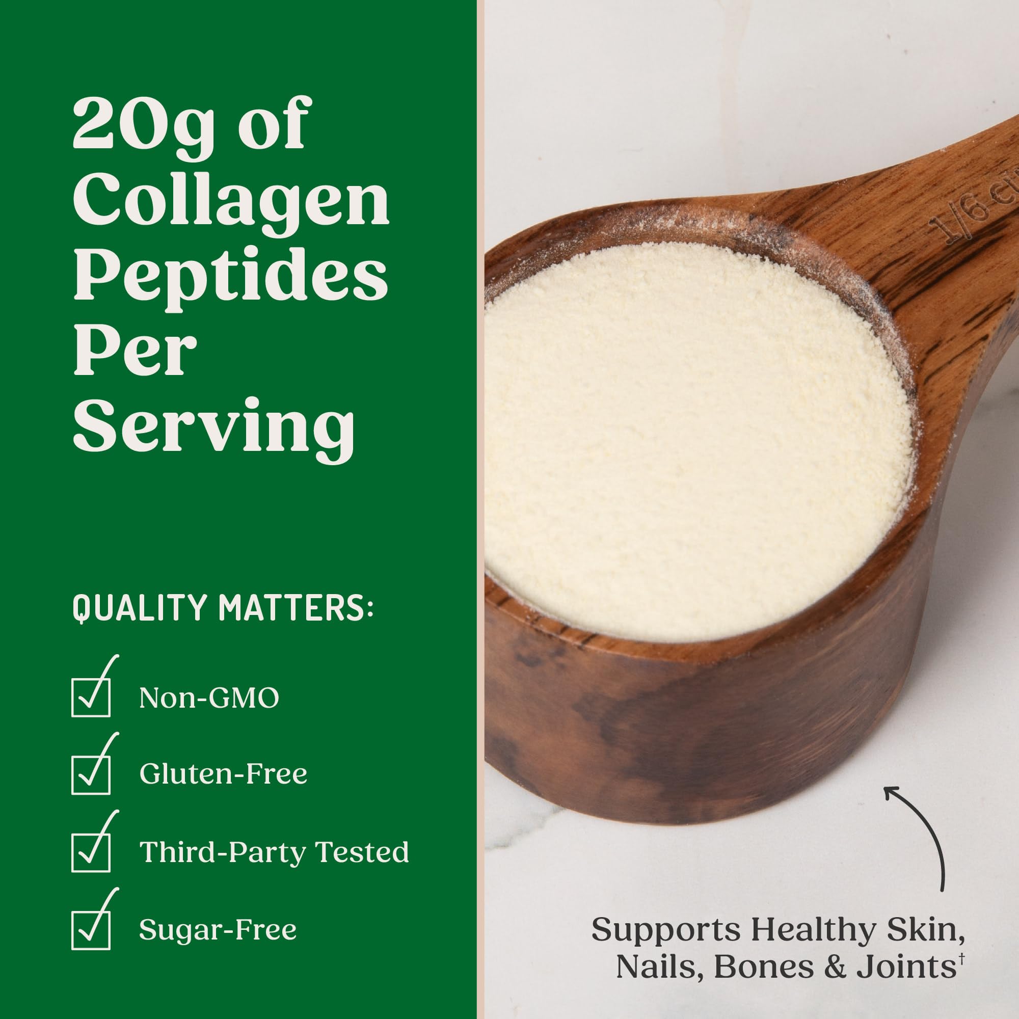 Bulletproof Unflavored Collagen Peptides Powder, 20g Grass-Fed Collagen Protein and Amino Acids for Skin