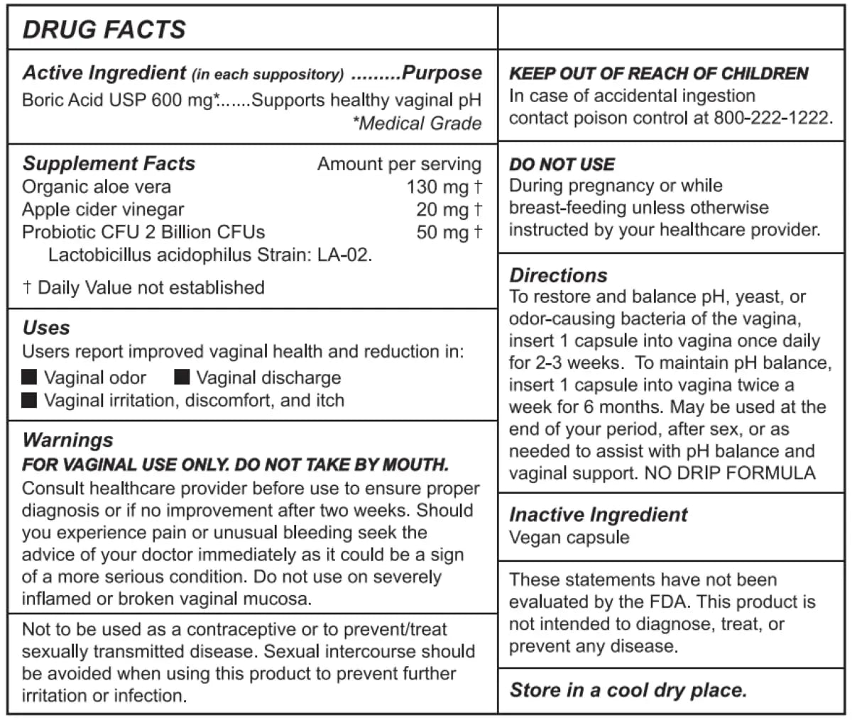 Kushae Boric Acid Suppositories with Applicator, All-Natural Boric Acid Suppositories for Women Kushae Au supplements
