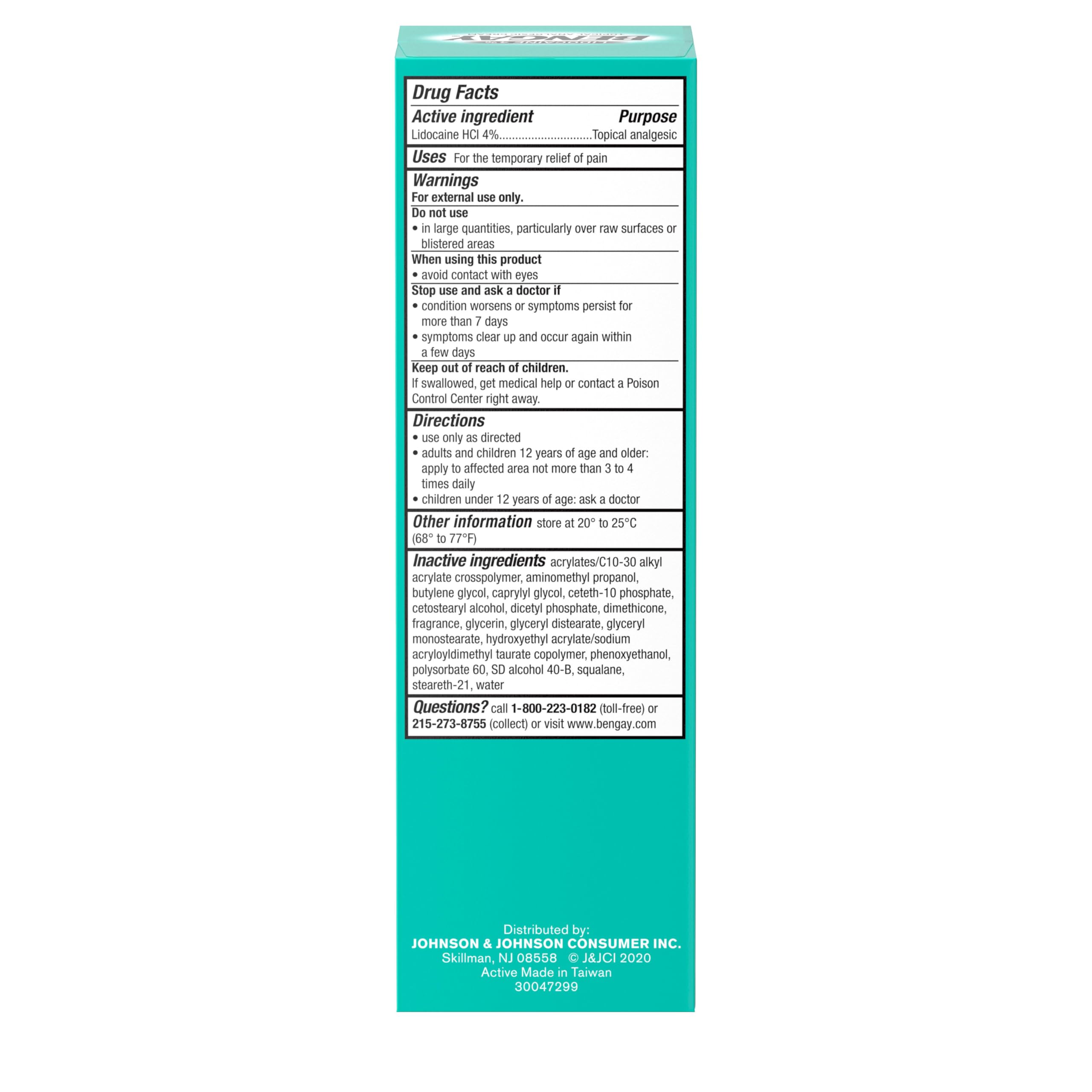 Bengay Lidocaine Pain Relief Cream, Maximum Strength OTC, Non-Greasy Topical Analgesic with 4% Lidocaine to Desensitize Nerves, Numbing Cream with a Soothing Jasmine Scent, 3 oz Bengay Au supplements