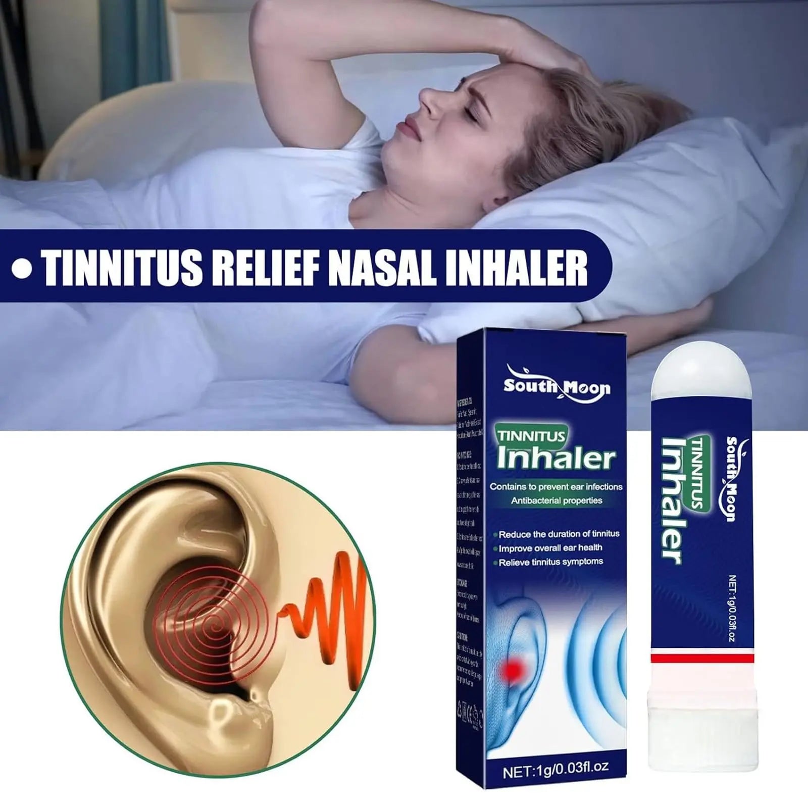 3/5/8PCS Echo Ease Tinnitus Inhaler, Tinnitus Relief for Ringing Ears Device, Auricalm Tinnitus Dailebao Au supplements