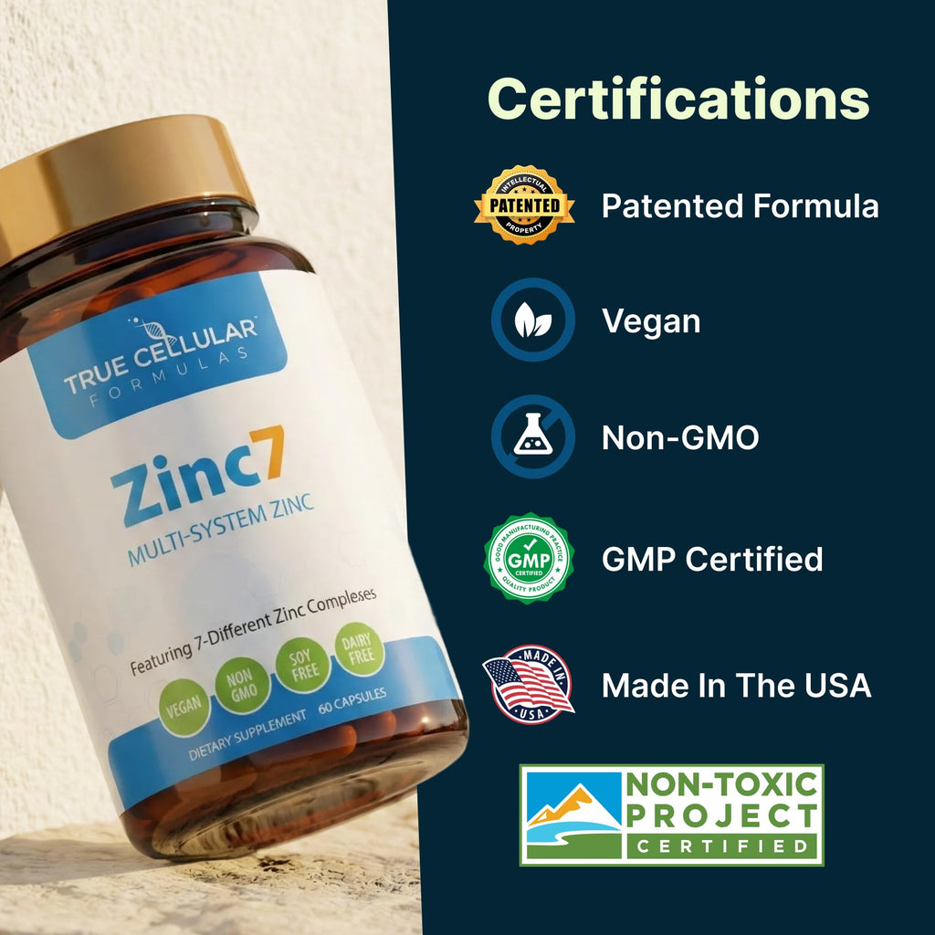 Zinc7: 7-in-1 Zinc Complex 50mg - Maximum Absorption for Immune Defense, Deep Sleep & All-Day Energy | Hormone Balance, Mental Focus