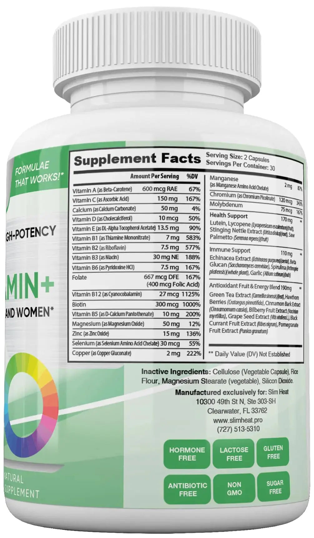 Keto Multivitamin for Women and Men - 35 Potent, Pure Ingredients - Vitamin C, Vitamin D, Vitamin A, Vitamin E and Zinc for Immune Support Slim Heat Au supplements