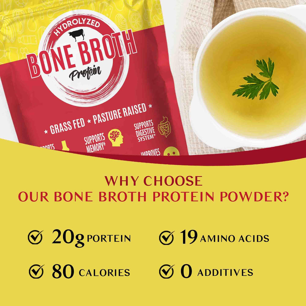 Zammex Bone Broth Packets-20g Collagen Protein-Beef Bone Broth Powder to Go-30 Travel Zammex Au supplements