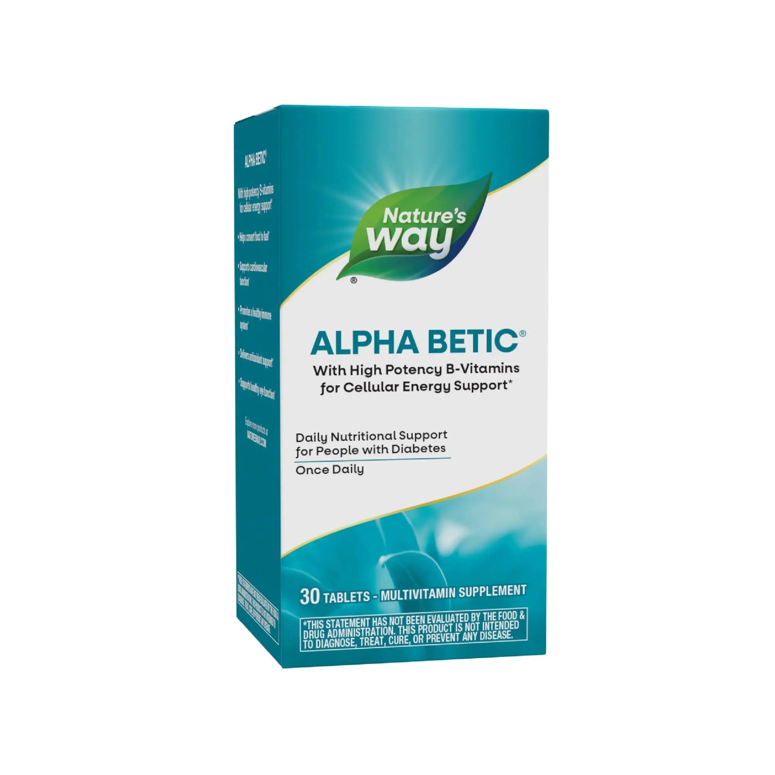 Nature's Way alpha betic, Diabetic Multivitamin for Daily Nutritional Support, with B-Vitamins for Energy Metabolism Support Nature's Way Au supplements