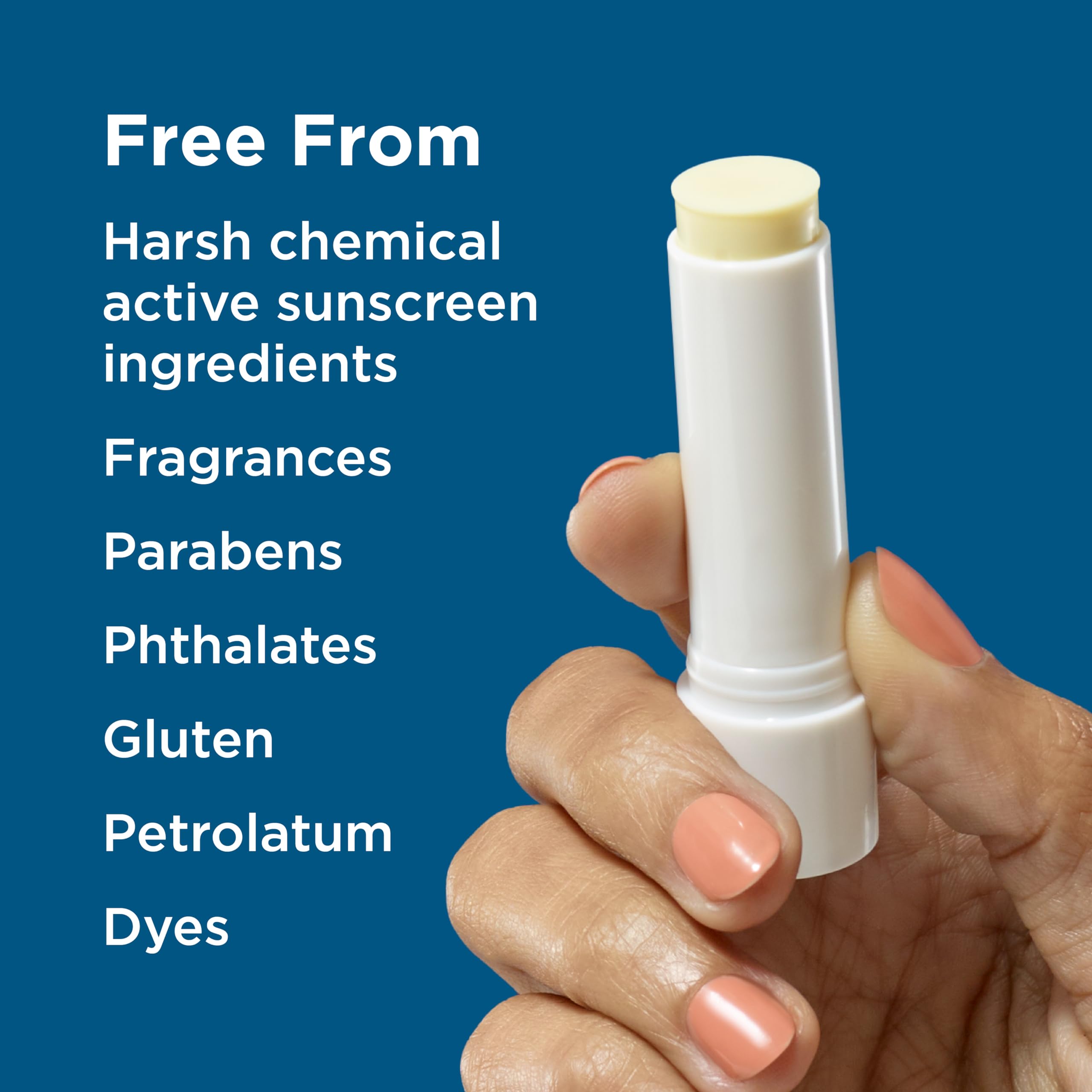 BLUE LIZARD Mineral SPF 15 Lip Balm, 3-Pack: Broad Spectrum Sun Protection, Natural Coconut Flavor, 8 Natural Oils