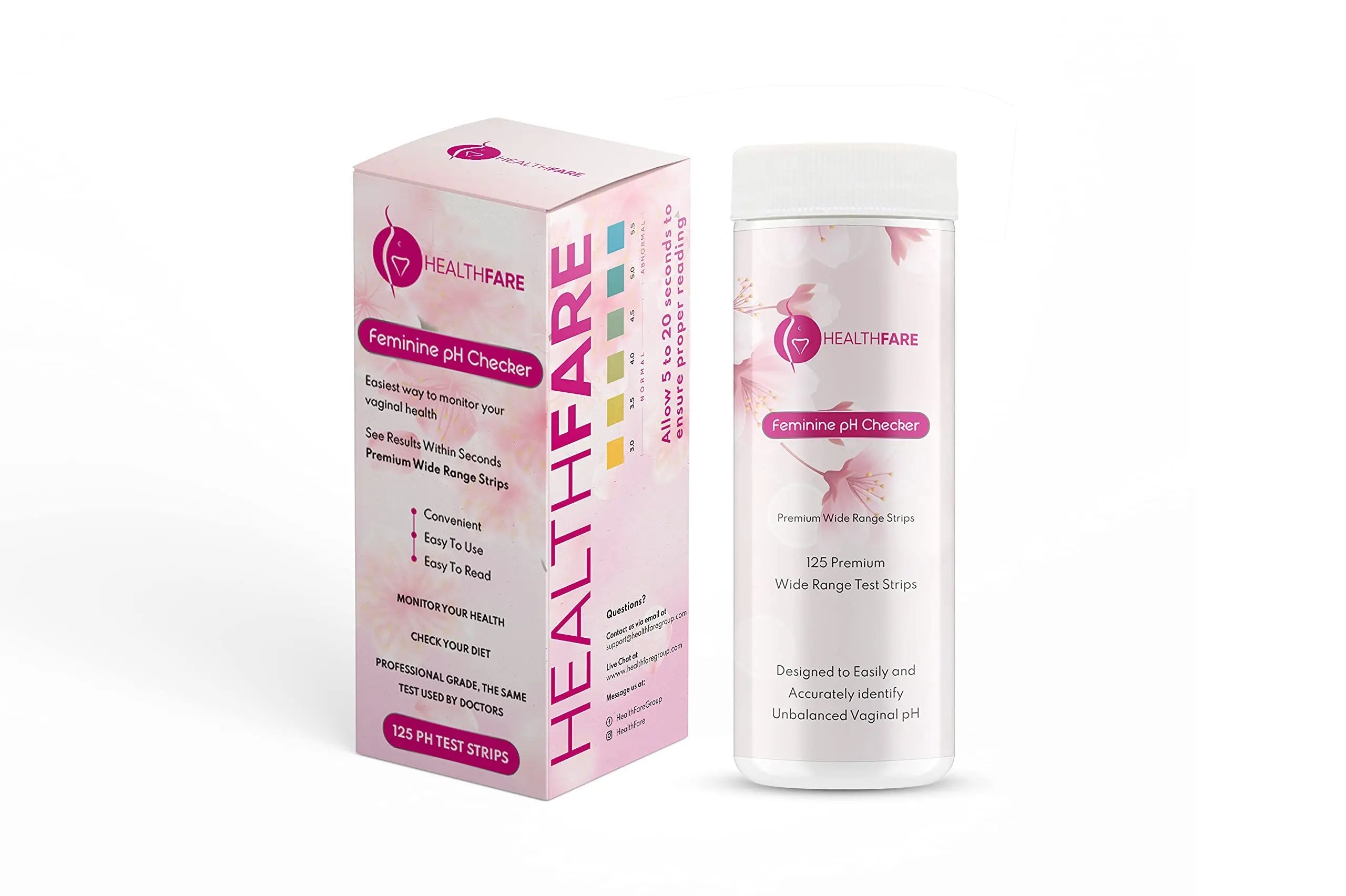 Healthfare Feminine pH Checker Test Strips to Monitor Intimate Health, Balance pH Level 3.0-5.5 Healthfare Au supplements