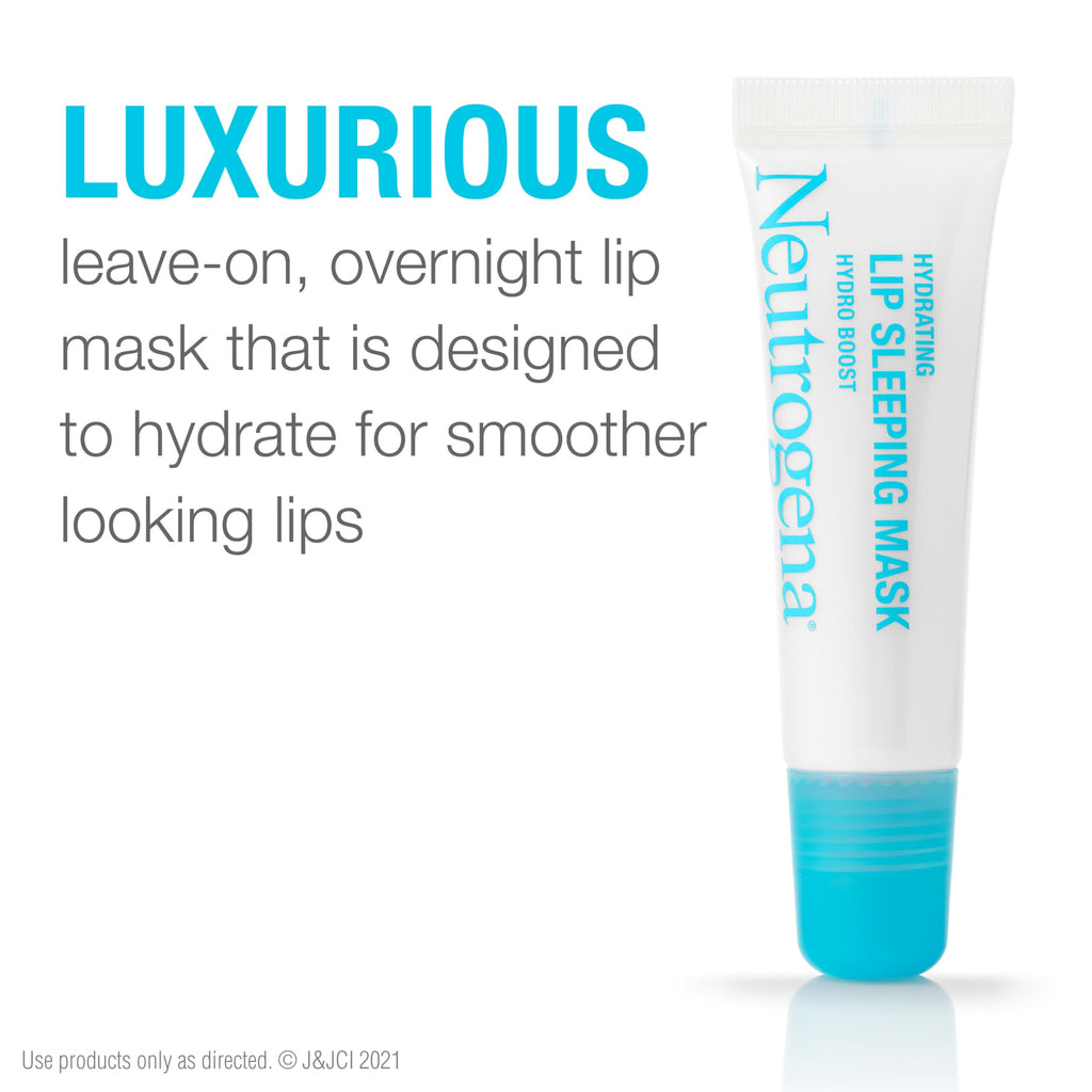 Neutrogena Hydro Boost Hydrating Lip Sleeping Mask with Hyaluronic Acid, Clear Overnight and Daily Moisturizing Treatment