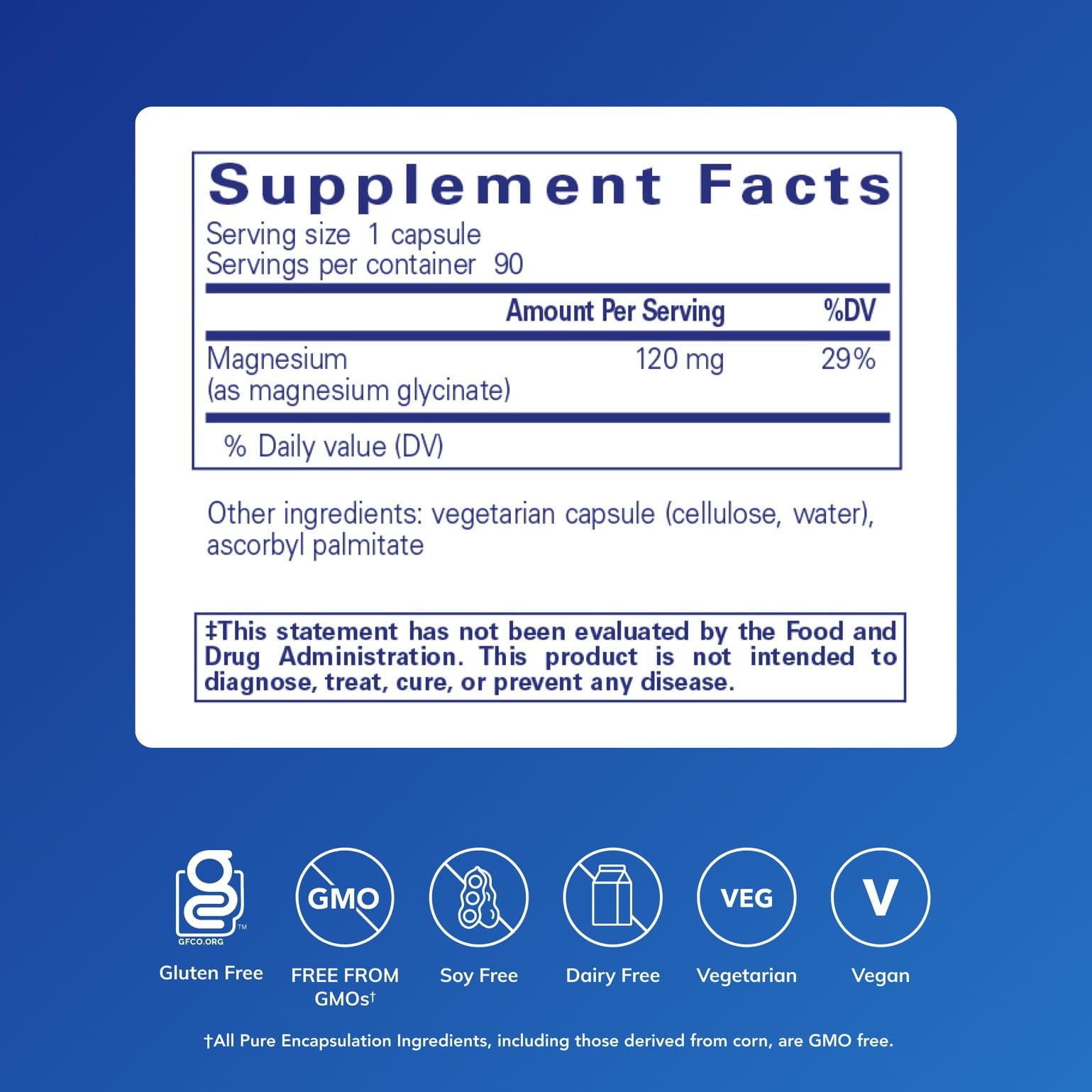 Pure Encapsulations Magnesium (Glycinate) - Supplement to Support Stress Relief, Sleep, Heart Health, Nerves, Muscles, and Metabolism* - with Magnesium Glycinate - 90 Capsules Pure Encapsulations Au supplements