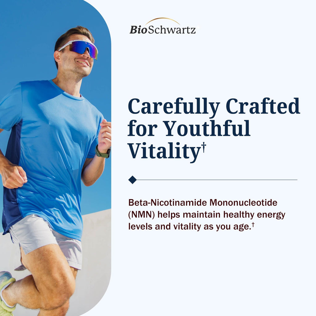 BioSchwartz NMN Supplement - 500mg Nicotinamide Mononucleotide - 30 Servings, 60 Capsules - Made in The USA with Premium Globally Sourced Ingredients, Third-Party Tested, Gluten-Free NMN Supplement BioSchwartz Au supplements