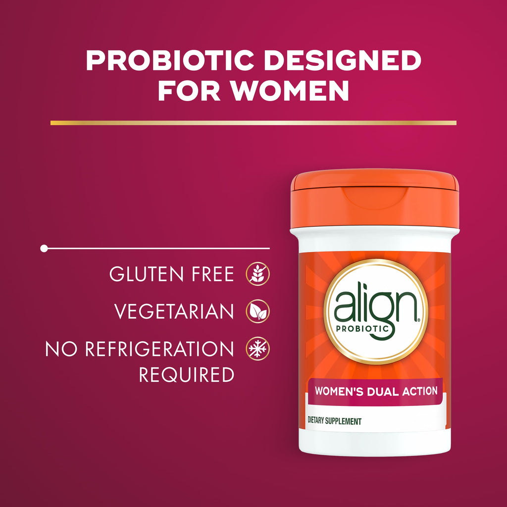 Align Probiotic, Womens Dual Action, Vaginal Probiotics for Women, Womens Probiotic for Vaginal Health Support, with Probiotics for Digestive Health, 28 Probiotic Capsules Align Au supplements