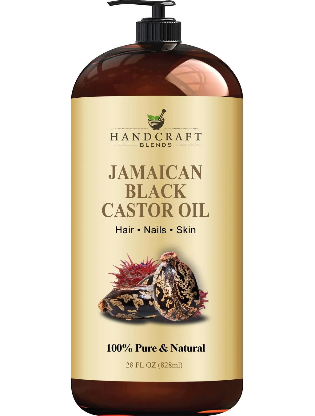 Handcraft Blends Jamaican Black Castor Oil for Hair Growth, Eyelashes and Eyebrows Handcraft Blends Au supplements