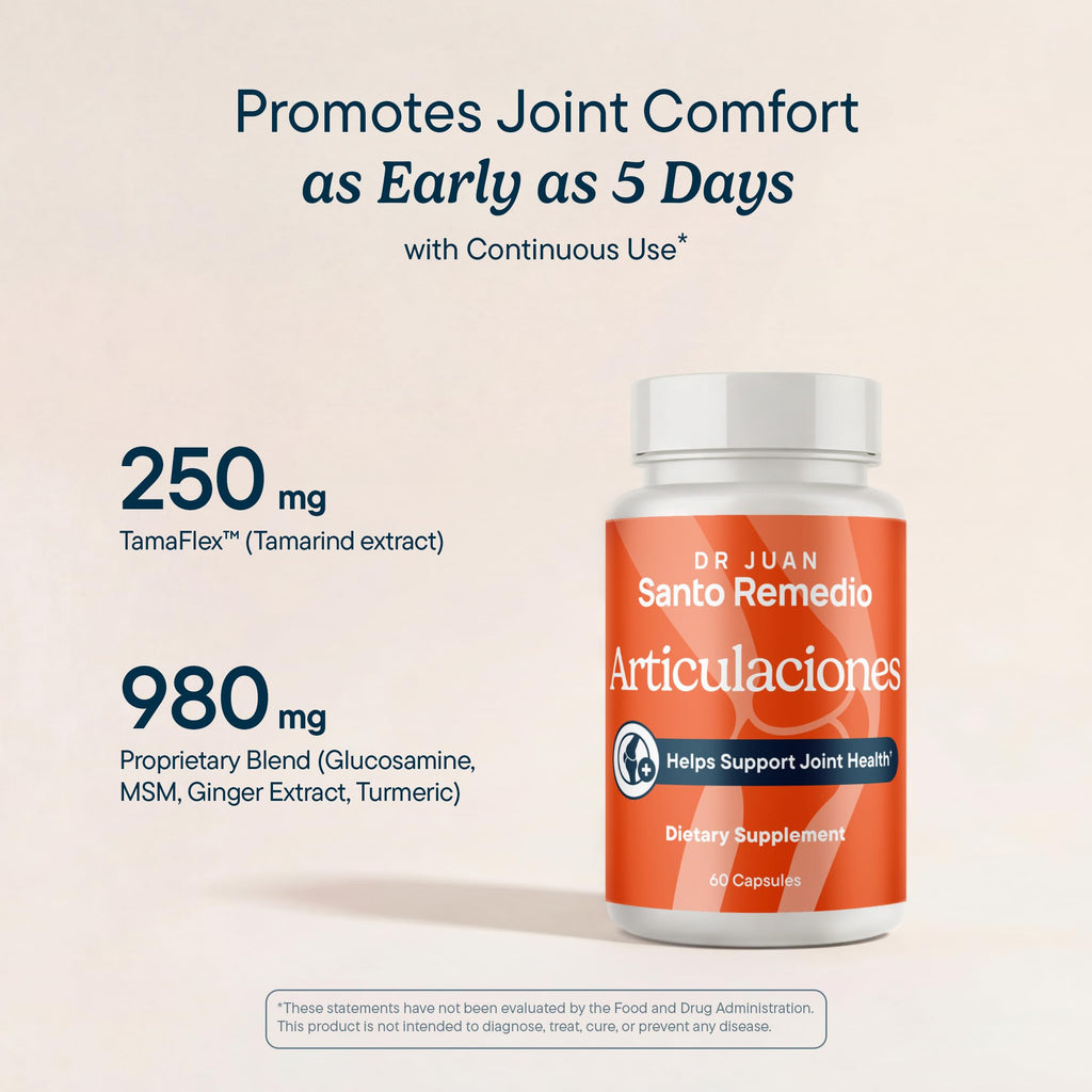 Santo Remedio Articulaciones, Joint Health Support, Promotes Joint Comfort and Function, Contains Clinically Proven Ingredients, TamaFlex™, 60 Servings Santo Remedio Au supplements