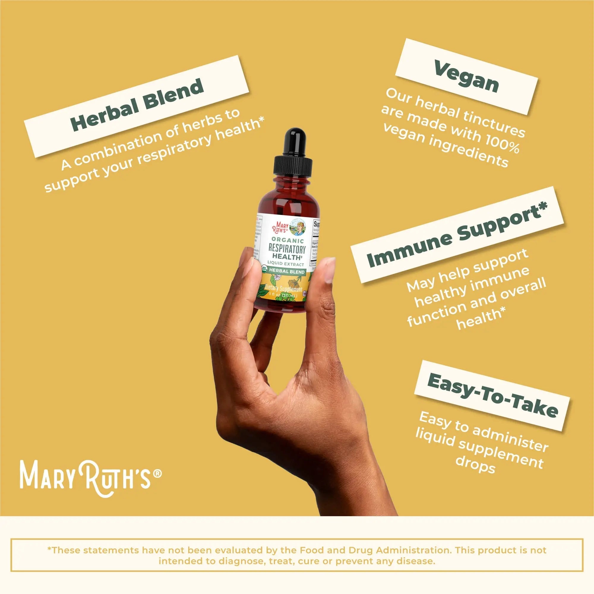 MaryRuth's | USDA Organic Respiratory Health Herbal Supplement Extract MaryRuth Organics Au supplements