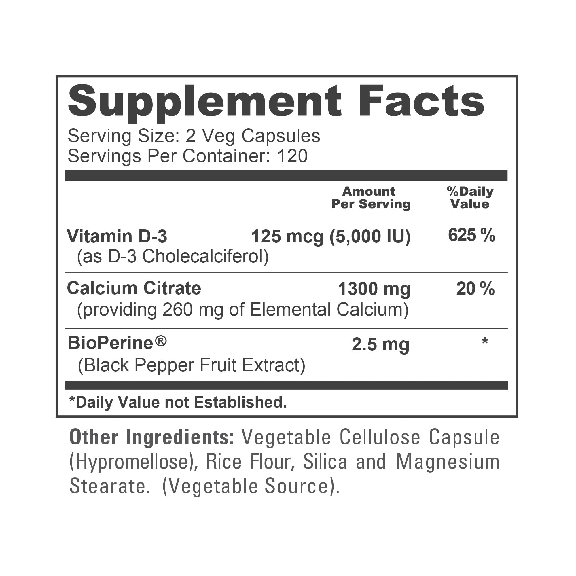 NusaPure Super Calcium with Vitamin D 3 & Calcium Citrate - Suitable for Vegetarian/Vegan, Non - GMO - 1300mg - 240 Capsules NusaPure Au supplements