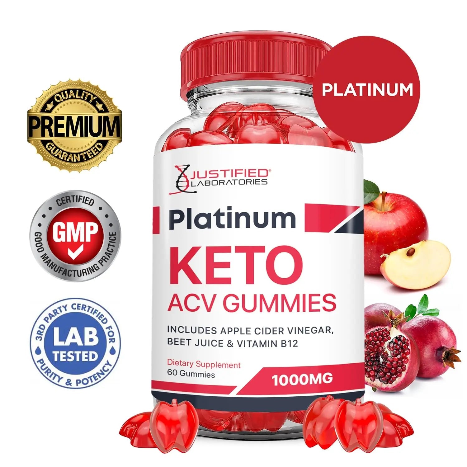 (2 Pack) Platinum Keto ACV Gummies Advanced Formula 1000MG Platinum Keto Gummies Justified Laboratories Au supplements