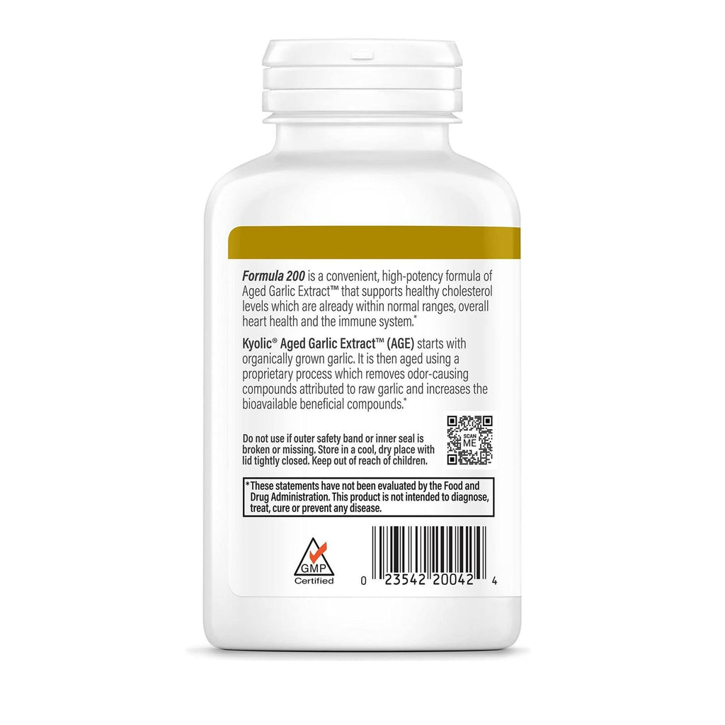 Kyolic Aged Garlic Extract Formula 200, Cardiovascular & Immune*, Reserve, 120 Capsules