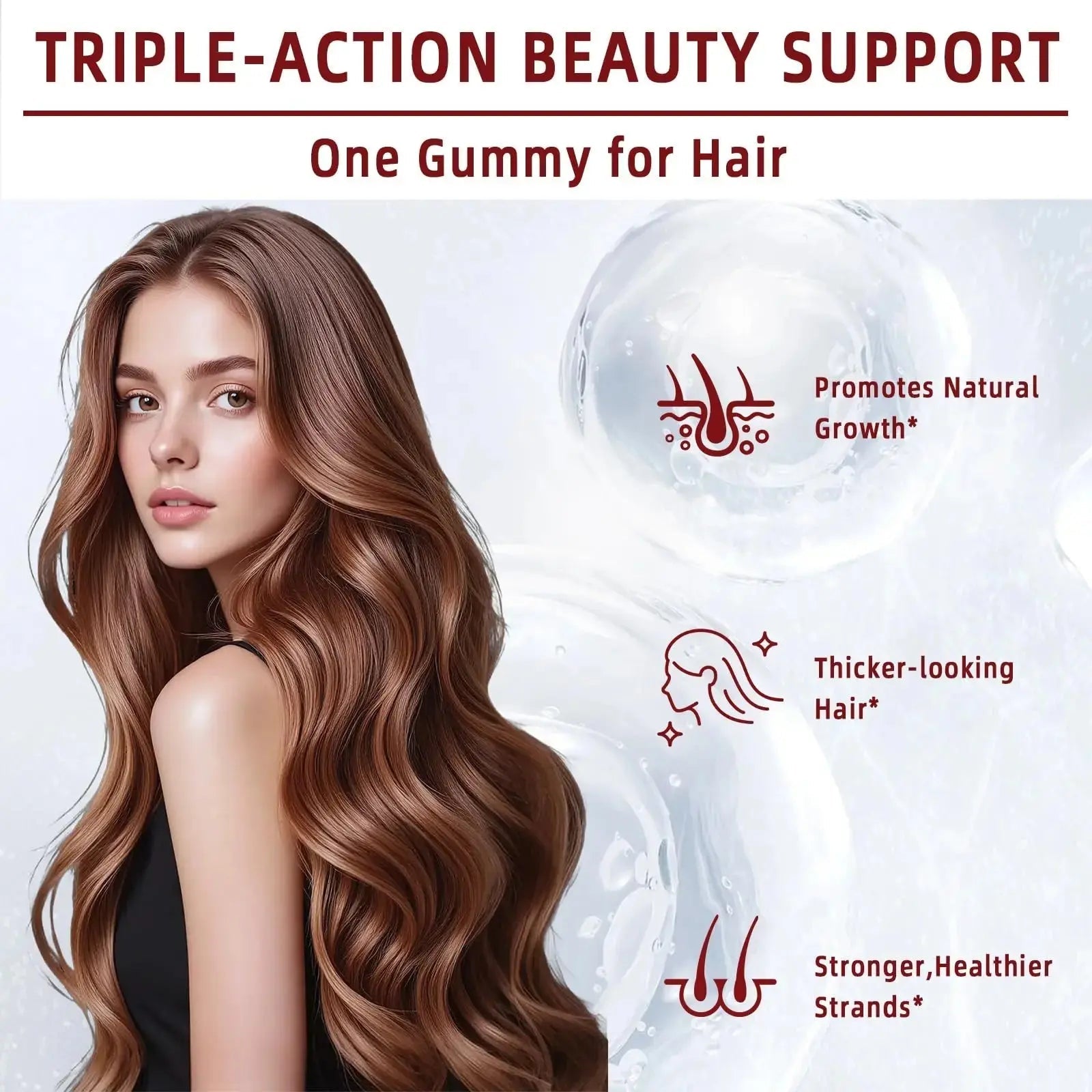 YYLLYY Hair Growth Vitamins Gummies | with Biotin, Vitamin C & E, Botanical Extracts | Supports Healthy Hair Growth & Strength, Skin & Nail Care YYLLYY Au supplements