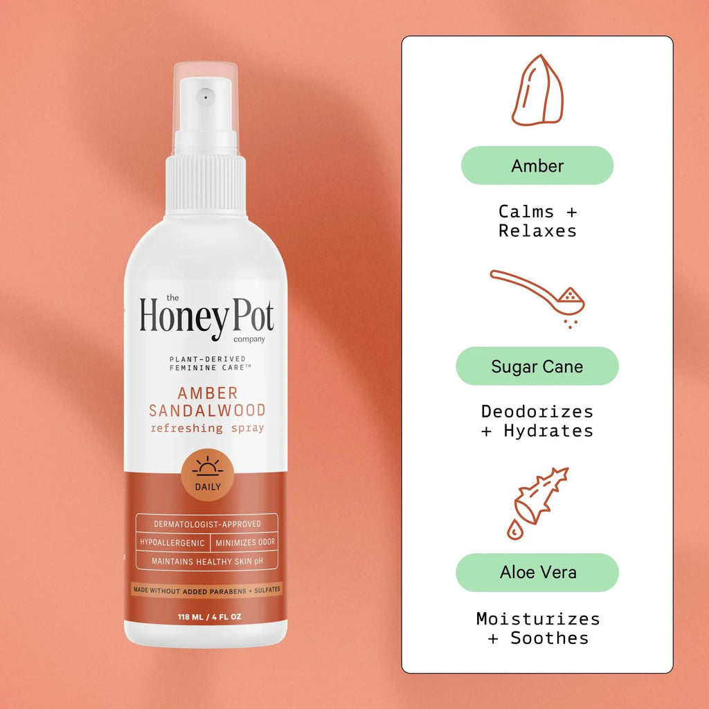 The Honey Pot Company - Refreshing and Restorative Panty and Body Plant-Derived Deodorant Spray The Honey Pot Company Au supplements