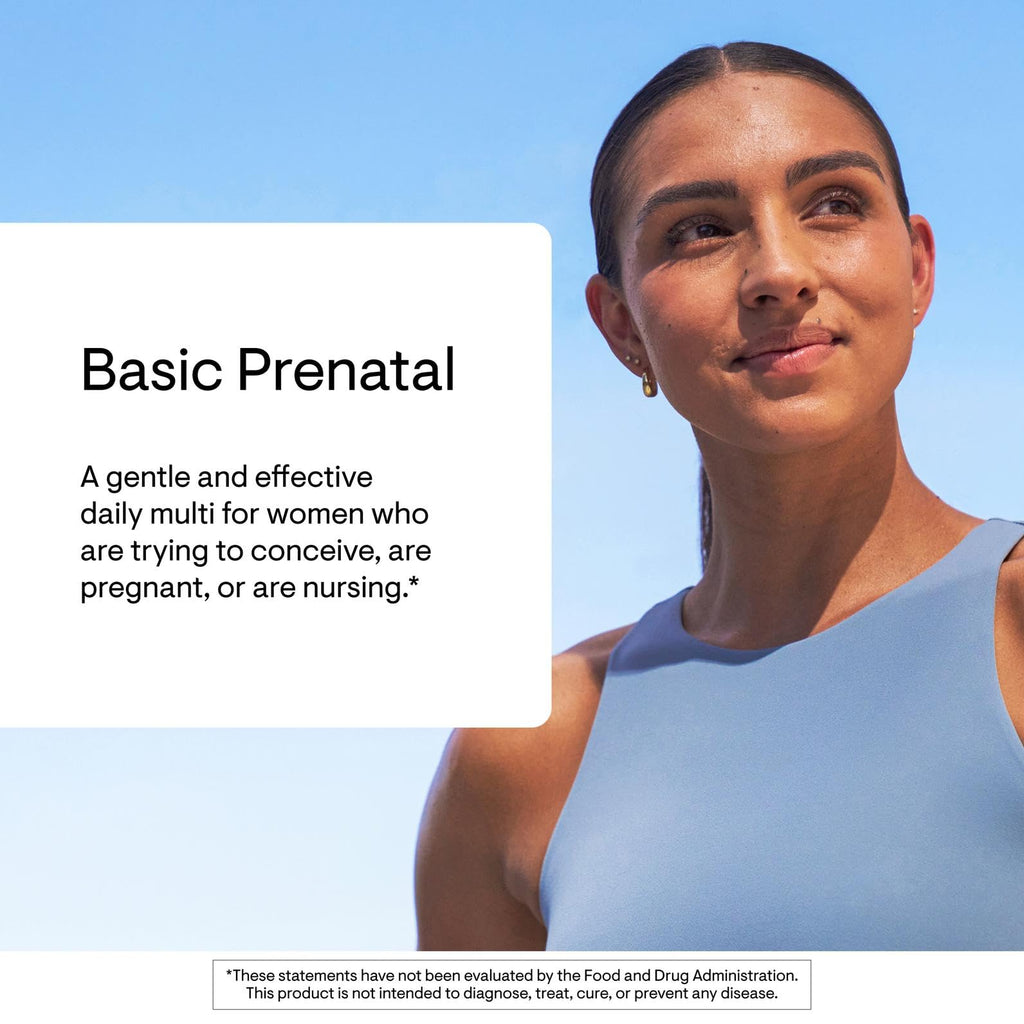 THORNE - Basic Prenatal - Well-Researched Folate Multi for Pregnant & Nursing Women - Includes 18 Vitamins & Minerals, Plus Choline - Third-Party Certified