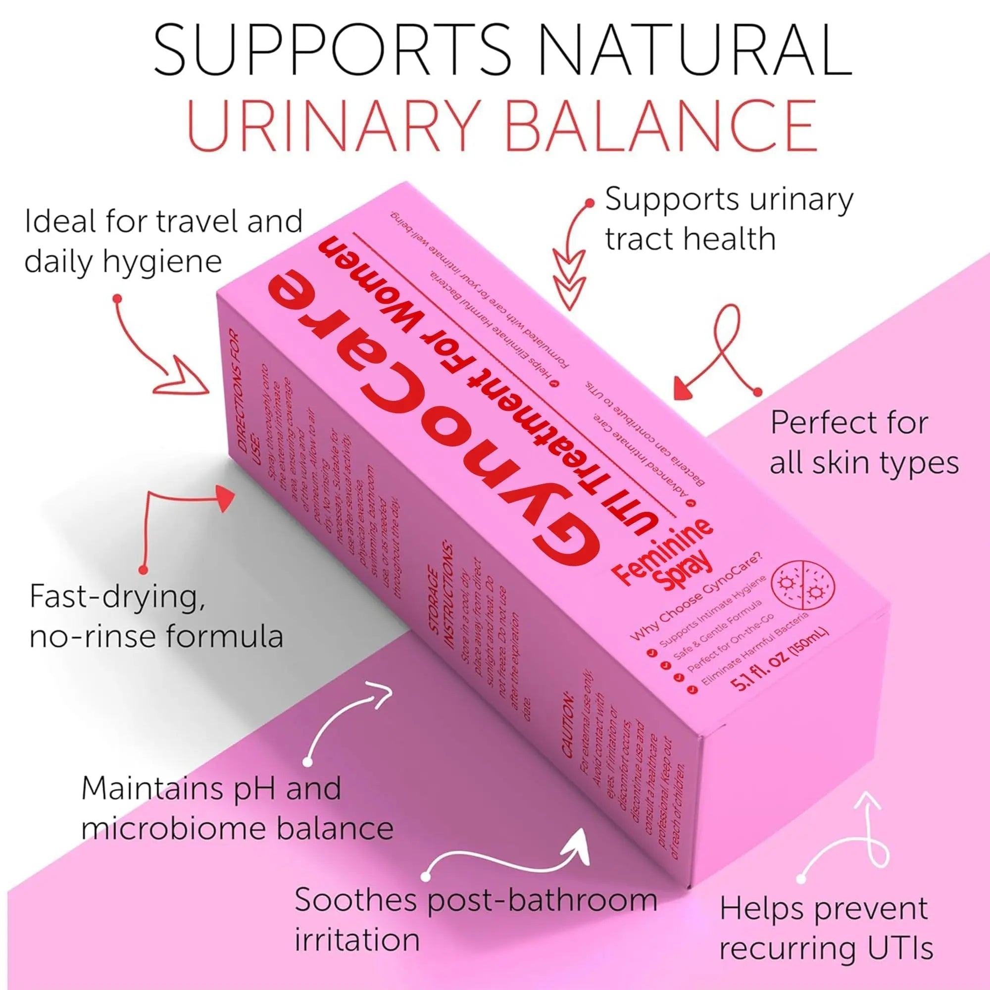 Feminine Spray | UTI Treatment for Women | UTI Defense & Intimate Odor Control | Daily Feminine Hygiene Spray | Eliminate Harmful Bacteria | Gentle, Safe, Travel-Friendly & pH-Balanced | 5.1 fl oz Terramed Just Think Comfort Au supplements