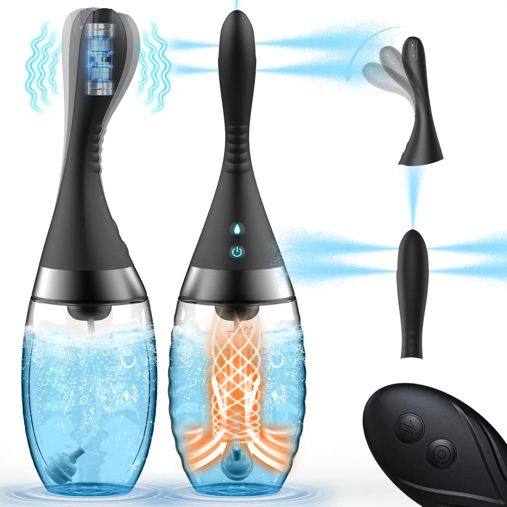 15oz Electric Enema Bulb -Remote Anal Douche, 3 Enema Speeds,Bendable Enema Douche SEXY SLAVE Au supplements