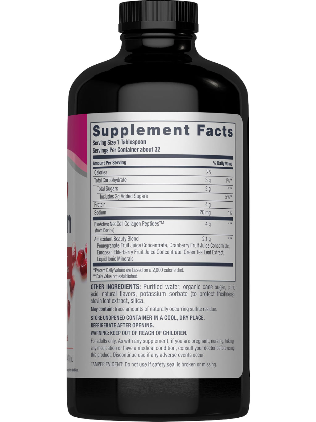 NeoCell Advanced Liquid Collagen | 4000 mg | Pomegranate and Fruit Juice Concentrates | for Women and Men | 16 fl oz
