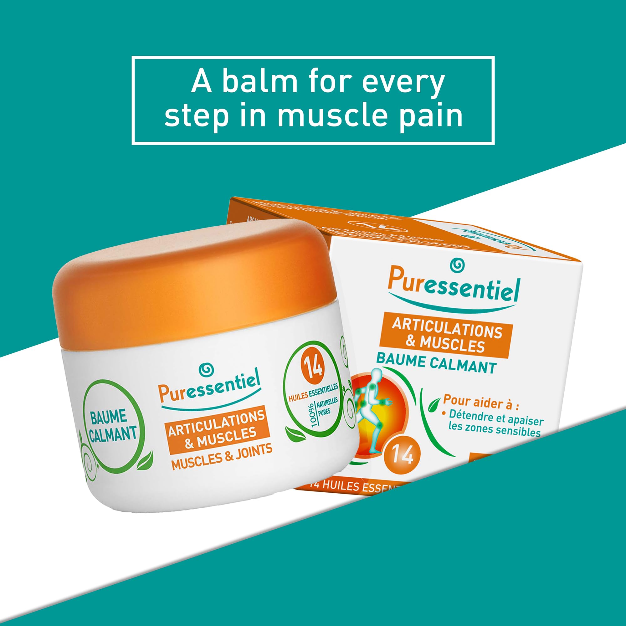 Puressentiel Muscle and Joints Balm - Essential Oil and Shea Butter Balm for Back and Neck Massage - Dye-Free, No Preservatives - 1.01 oz Puressentiel Au supplements