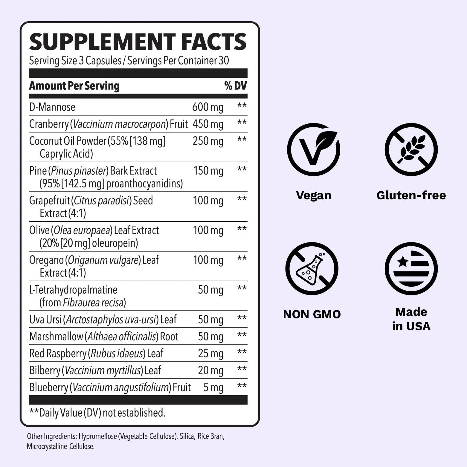 Urinari-X Extra Strength with Enhanced Comfort - Urinary Tract Support - Fast UTI Relief - Vitamin Supplement for Bladder Function - D-Mannose, Cranberry, Pinebark, Uva Ursi & Grapefruit - 90 Capsules LifeSeasons Au supplements