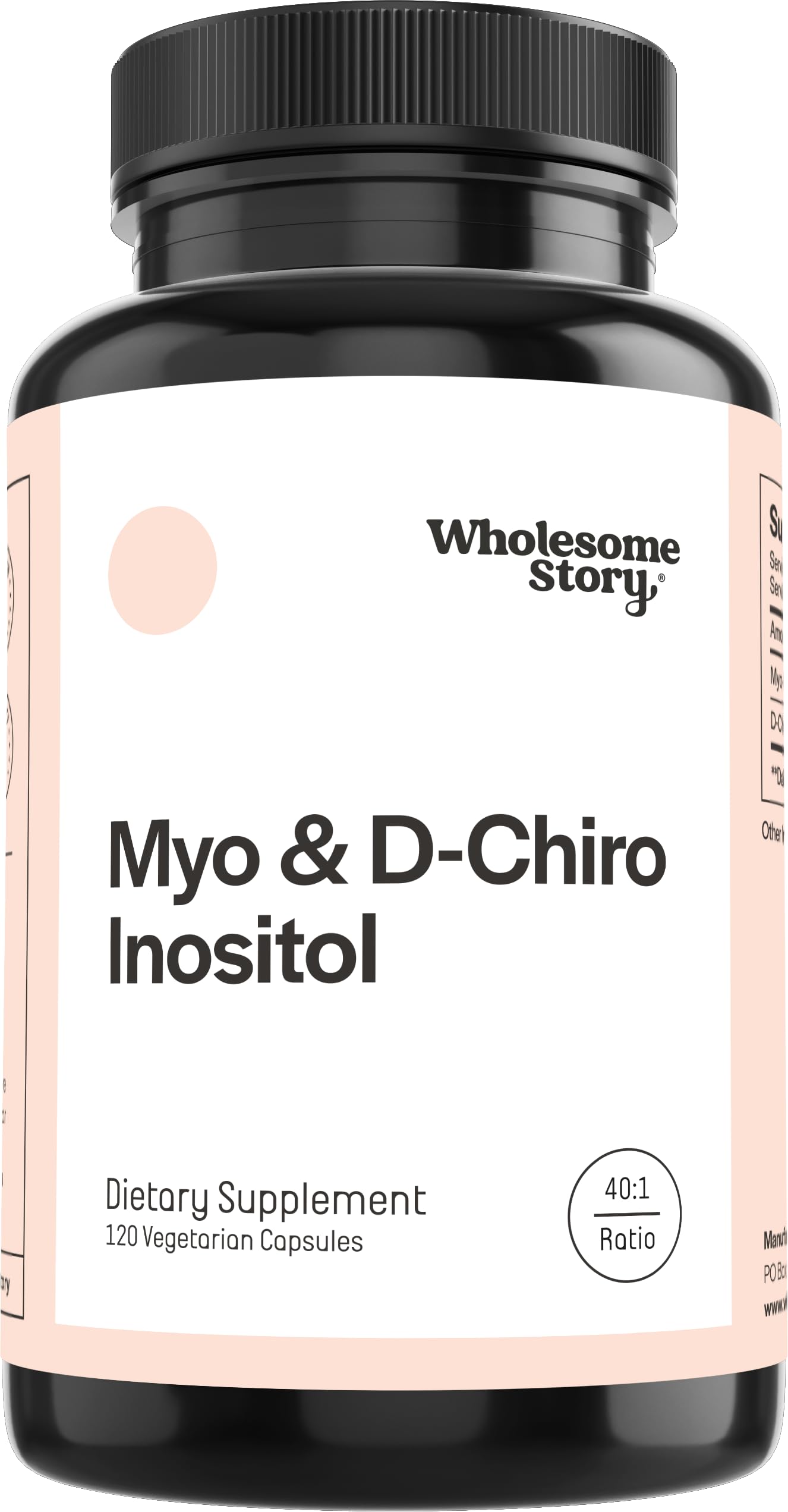 Wholesome Story Myo-Inositol & D-Chiro Inositol Supplement for Women | Fertility Supplements for Hormonal Balance & Ovarian Health Support