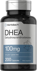 DHEA 100mg | 200 Capsules | Non-GMO, Gluten Free Supplement | by Horbaach Horbäach Au supplements