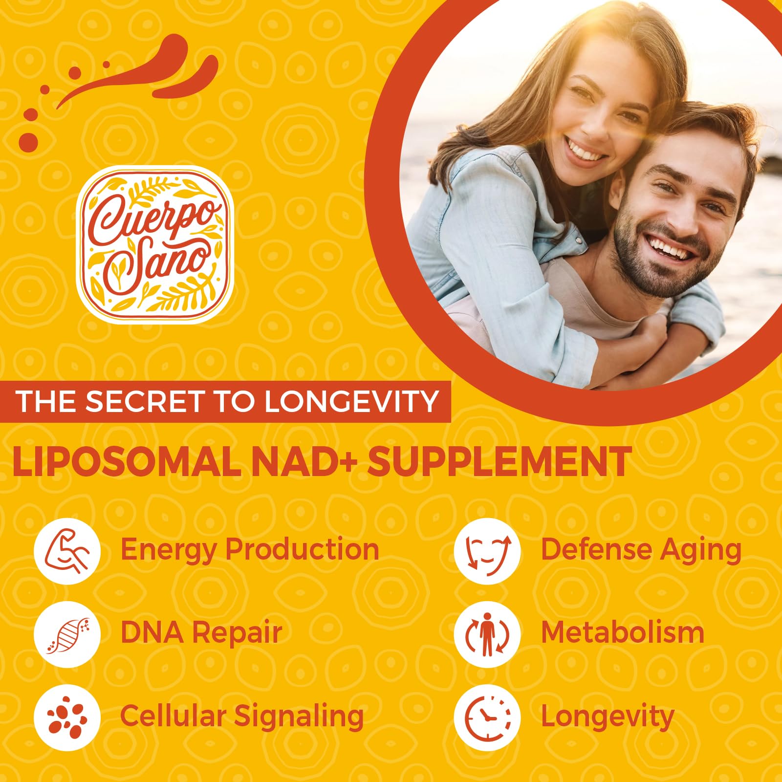 Cuerpo Sano 2000 MG NAD Supplement, Liposomal NAD+ with High Absorption, More Efficient Than Nicotinamide Riboside, Pure & Plus Boosting Supplement, Aging Defense, Metabolism & Cellular, 60 softgels Cuerpo Sano Au supplements