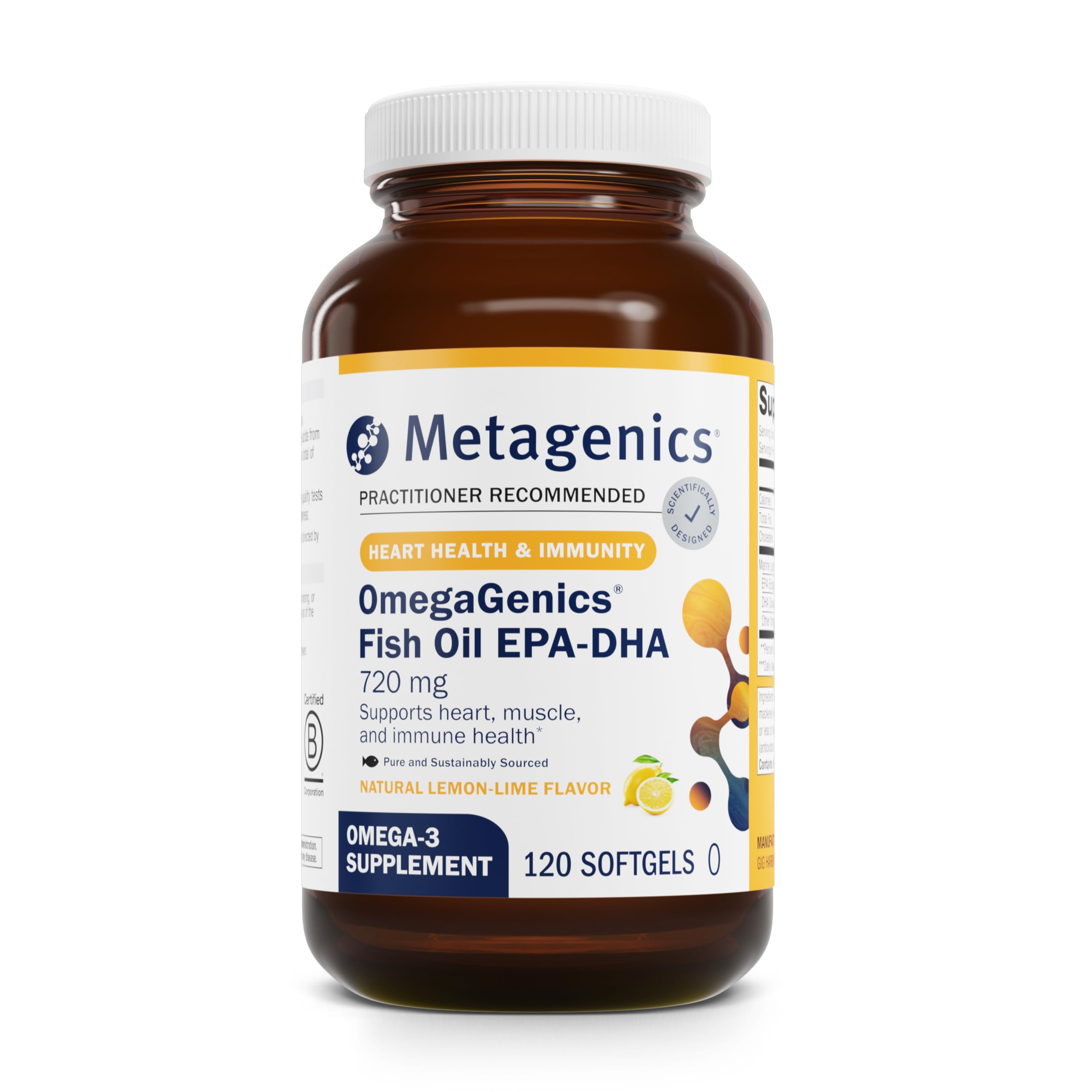 Metagenics OmegaGenics Fish Oil EPA-DHA 720 mg - High Potency Omega-3 Supplement* - Supports Heart, Joint, Brain & Immune Health*