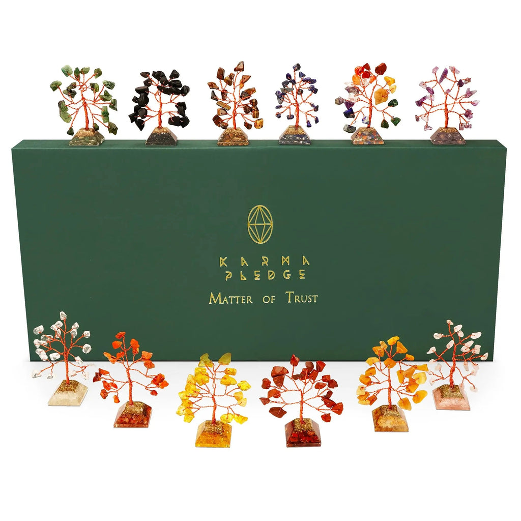 Crystal Tree Tree of Life 7 Chakra Healing Crystals & Stones for Positive Energy, Good Luck Gifts KARMAPLEDGE Au supplements