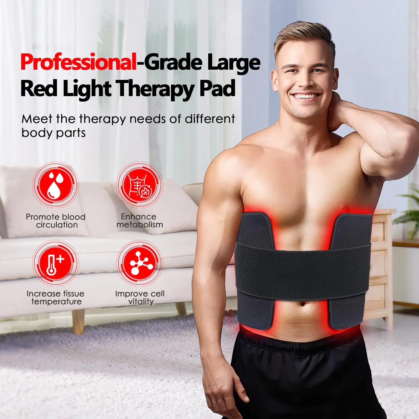 RUISQM Red Light Therapy Mat for Body - 360 LEDs Large Red & Infrared Light Therapy Pad Blanket RUISQM Au supplements