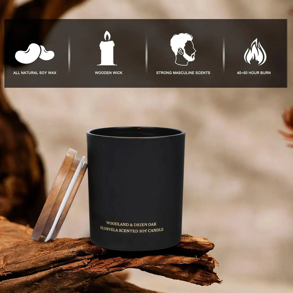 olorvela Candles for Men Wood Wicked Candles for Home Scented Mens Candle Aromatherapy 8oz olorvela Au supplements