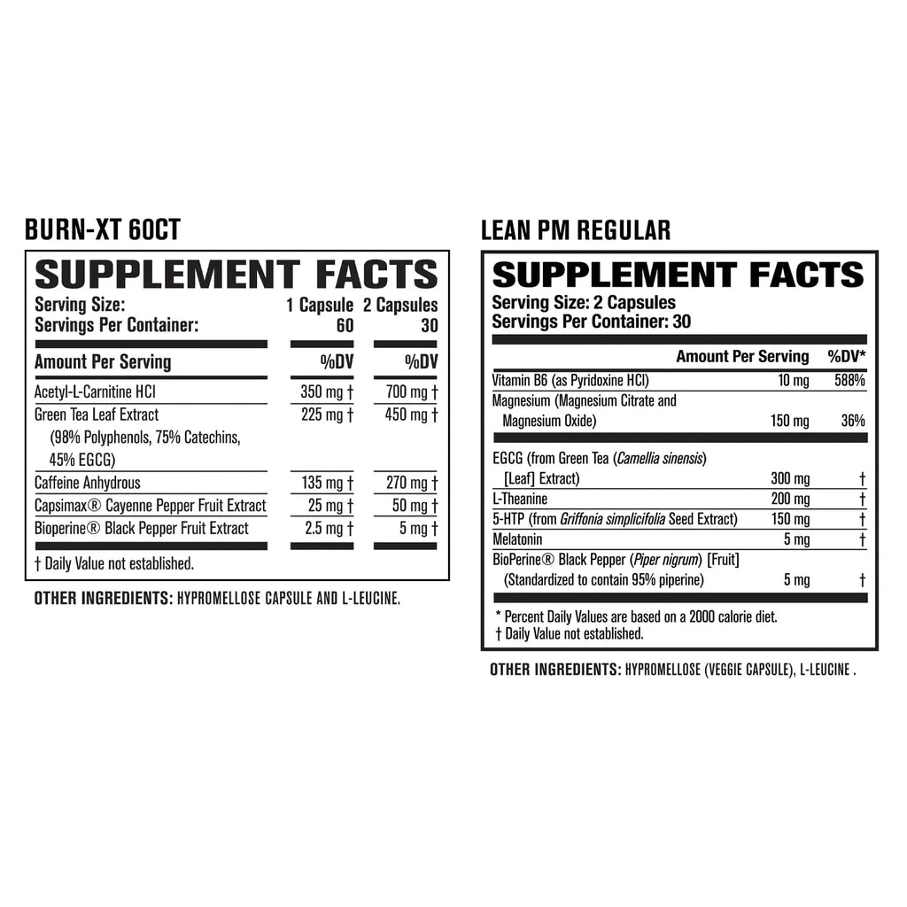 Jacked Factory Burn XT Thermogenic Fat Burner & Lean PM Nighttime Jacked Factory Au supplements