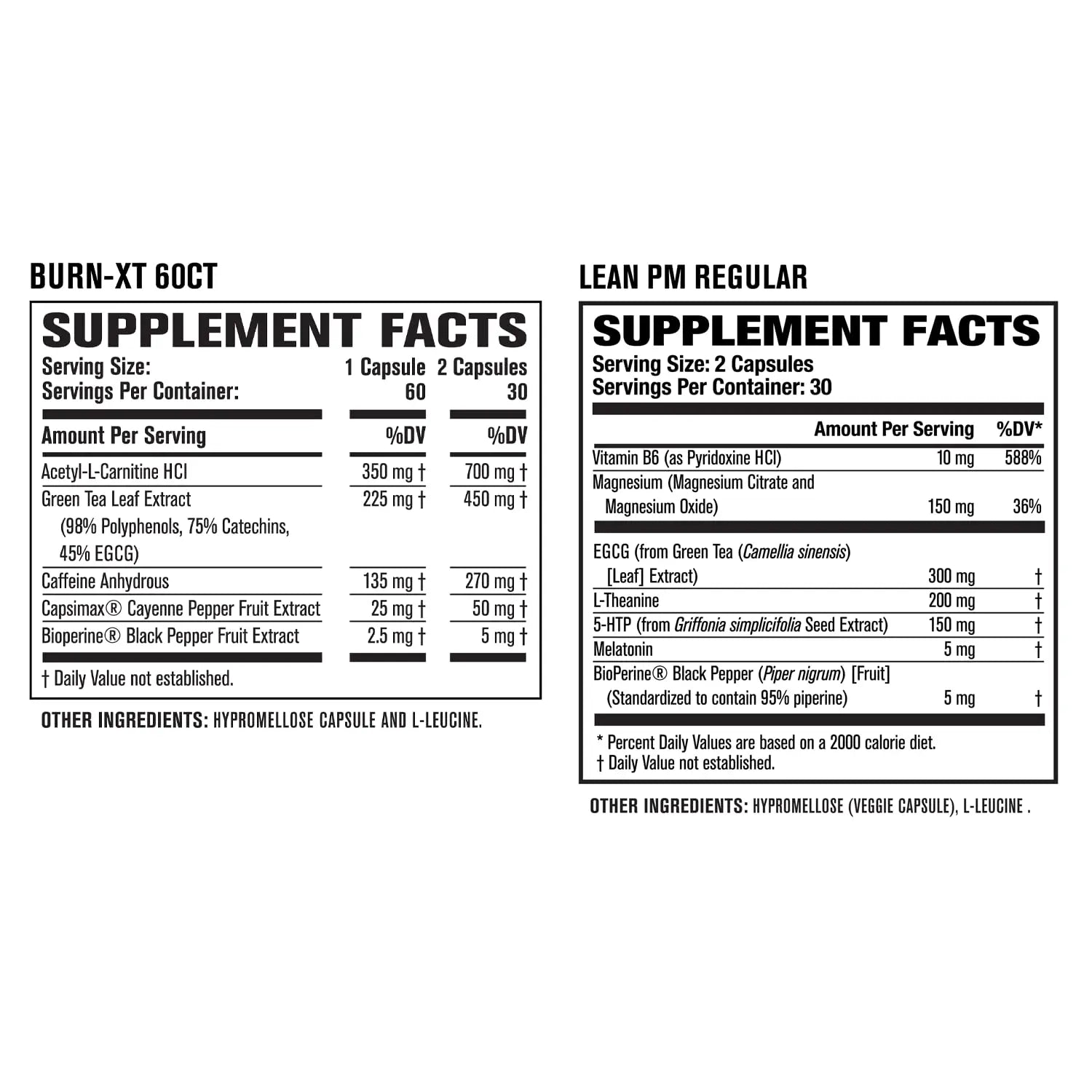 Jacked Factory Burn XT Thermogenic Fat Burner & Lean PM Nighttime Jacked Factory Au supplements