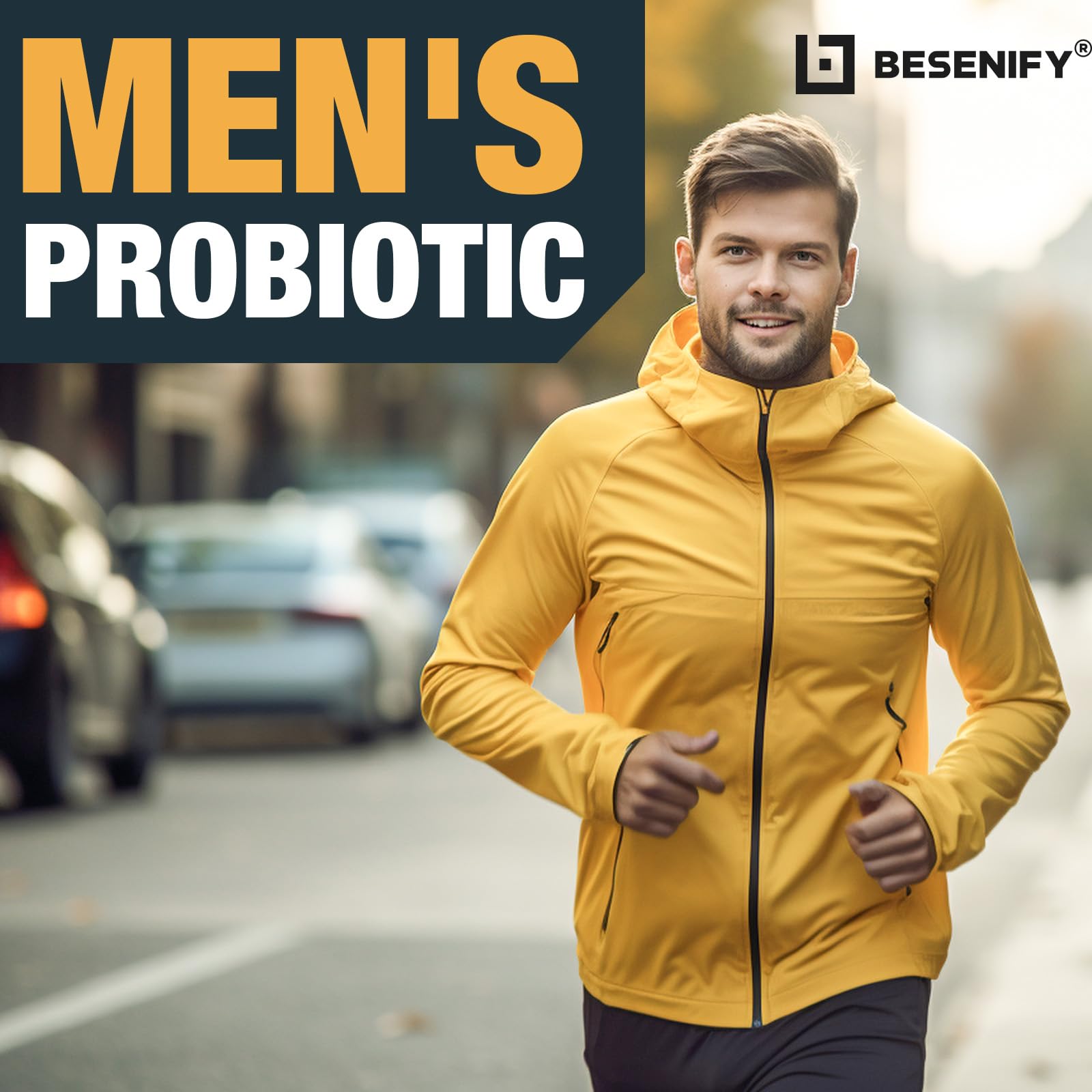 Probiotics for Men, 500 Billion CFUs & 12 Strains, Men's Probiotic with Turmeric, Cranberry, Goji - Probiotics for Digestive Health, Immune, Stomach,