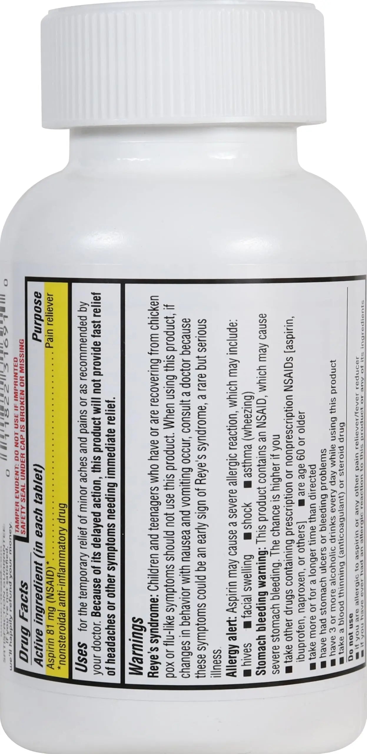 Rite Aid Aspirin Enteric Tablets - 81 mg Aspirin - 500 Count - Low-Dose for Headache Relief - Safety Coated - Aspirin Regimen - Migraine Medicine - Pain Relief Rite Aid Au supplements