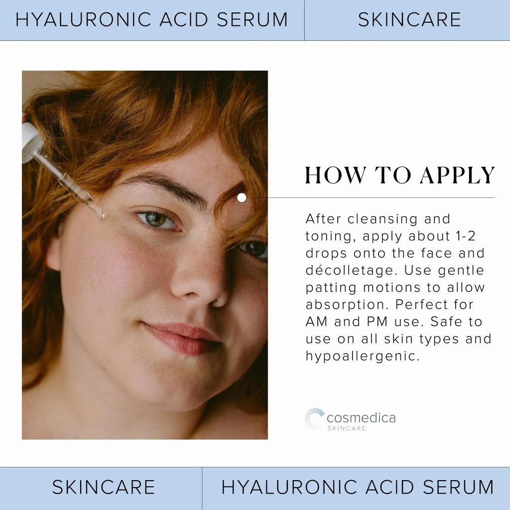Hyaluronic Acid Serum for Skin 100% Pure Anti Aging Serum Intense Hydration Cosmedica Skincare Au supplements