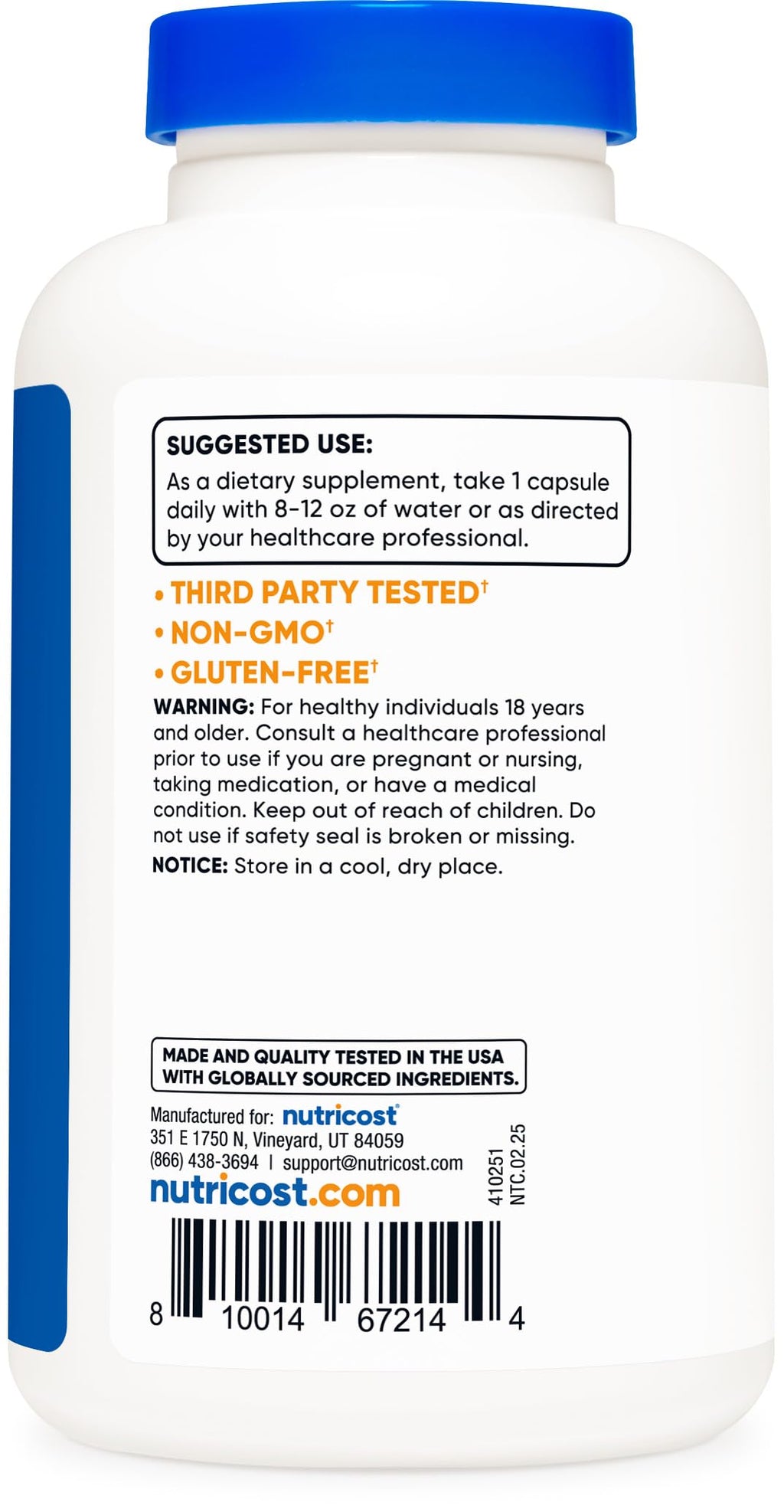 Nutricost Vitamin B12 (Methylcobalamin) 5000mcg, 240 Capsules - Vegetarian Caps, Non-GMO, Gluten Free B12 Supplement