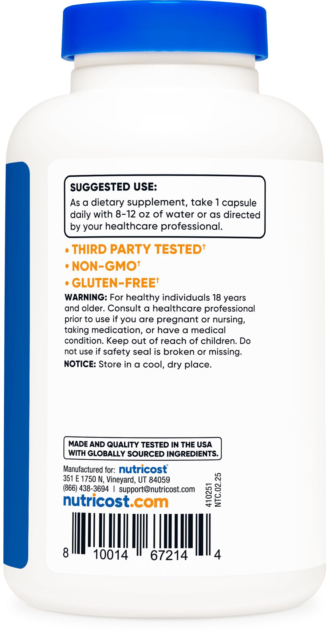 Nutricost Vitamin B12 (Methylcobalamin) 5000mcg, 240 Capsules - Vegetarian Caps, Non-GMO, Gluten Free B12 Supplement
