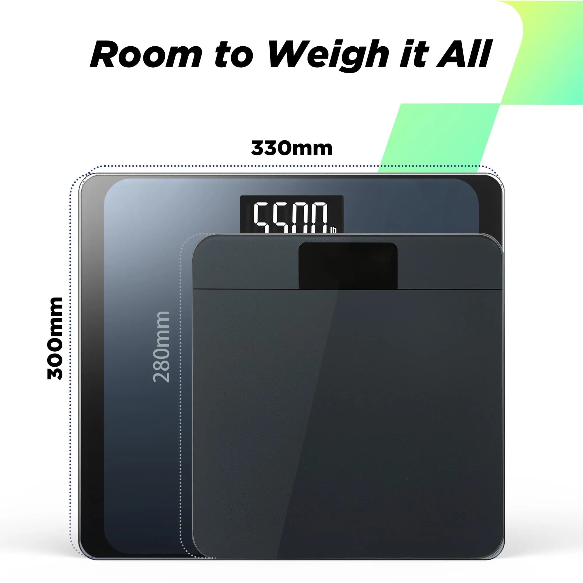 RunSTAR 550lb Bathroom Digital Scale for Body Weight with Ultra-Wide Platform and Large runstar Au supplements
