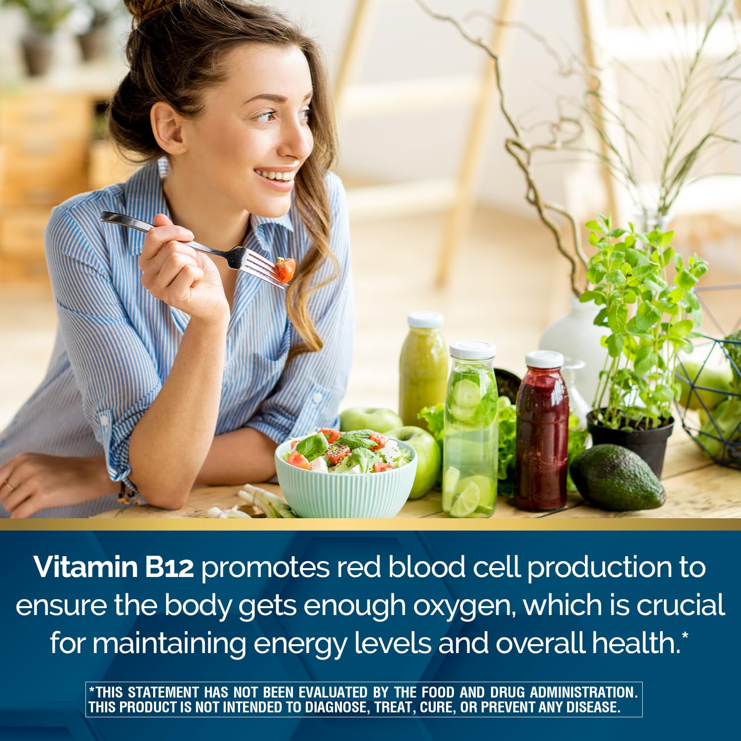 Nature's Wonder Vitamin B12 1000 mcg Timed Release Tablets for Energy Metabolism, Supports Brain Health and Nervous System Health