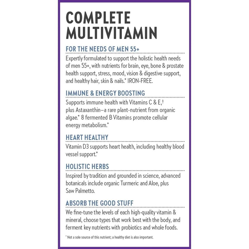 New Chapter Multivitamin for Men 50 Plus + Immune Support - Every Man's One Daily 55+ with Fermented Probiotics + Whole Foods + Astaxanthin New Chapter Au supplements