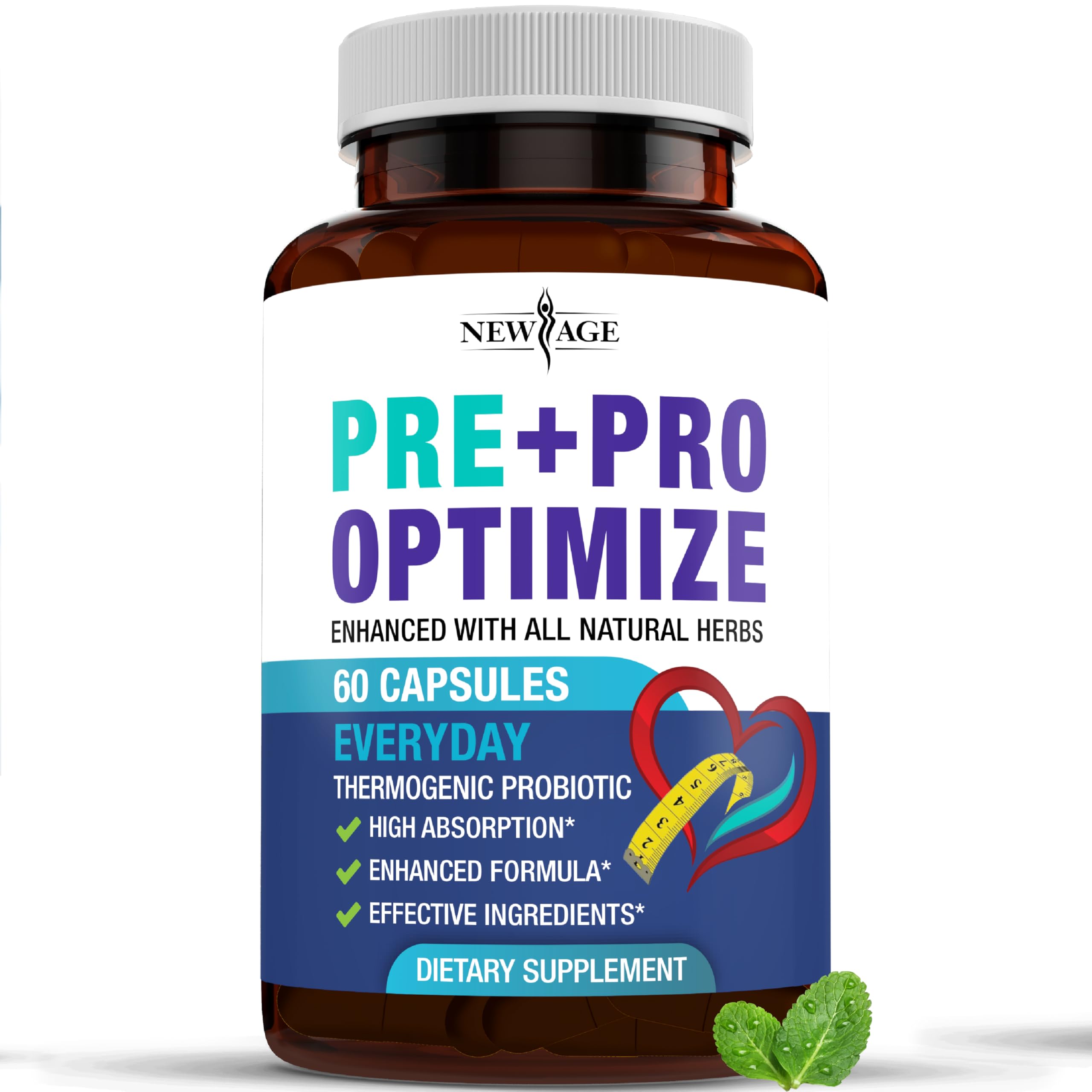NEW AGE Pro Optimize Probiotics for Women, Menopause, Digestive Health - Support for Bloating, Hot Flashes, Joint Support, Night Sweats