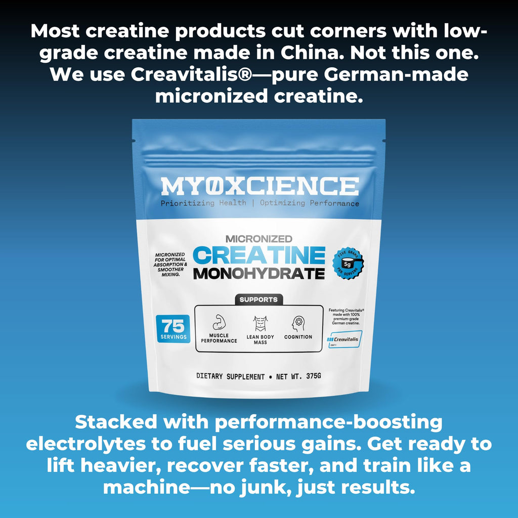 MYOXCIENCE Micronized Creavitalis Creatine | The World’s Purest Micronized Form of Creatine Monohydrate | Supports Muscle Performance