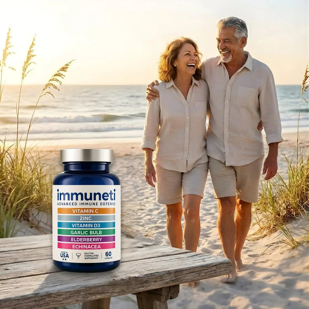 Immuneti Advanced Immune Support – Doctor Formulated 6-in-1 Daily Immunity Supplement – Made in USA – With Vitamin C, D3, Zinc, Elderberry IMMUNETI Au supplements