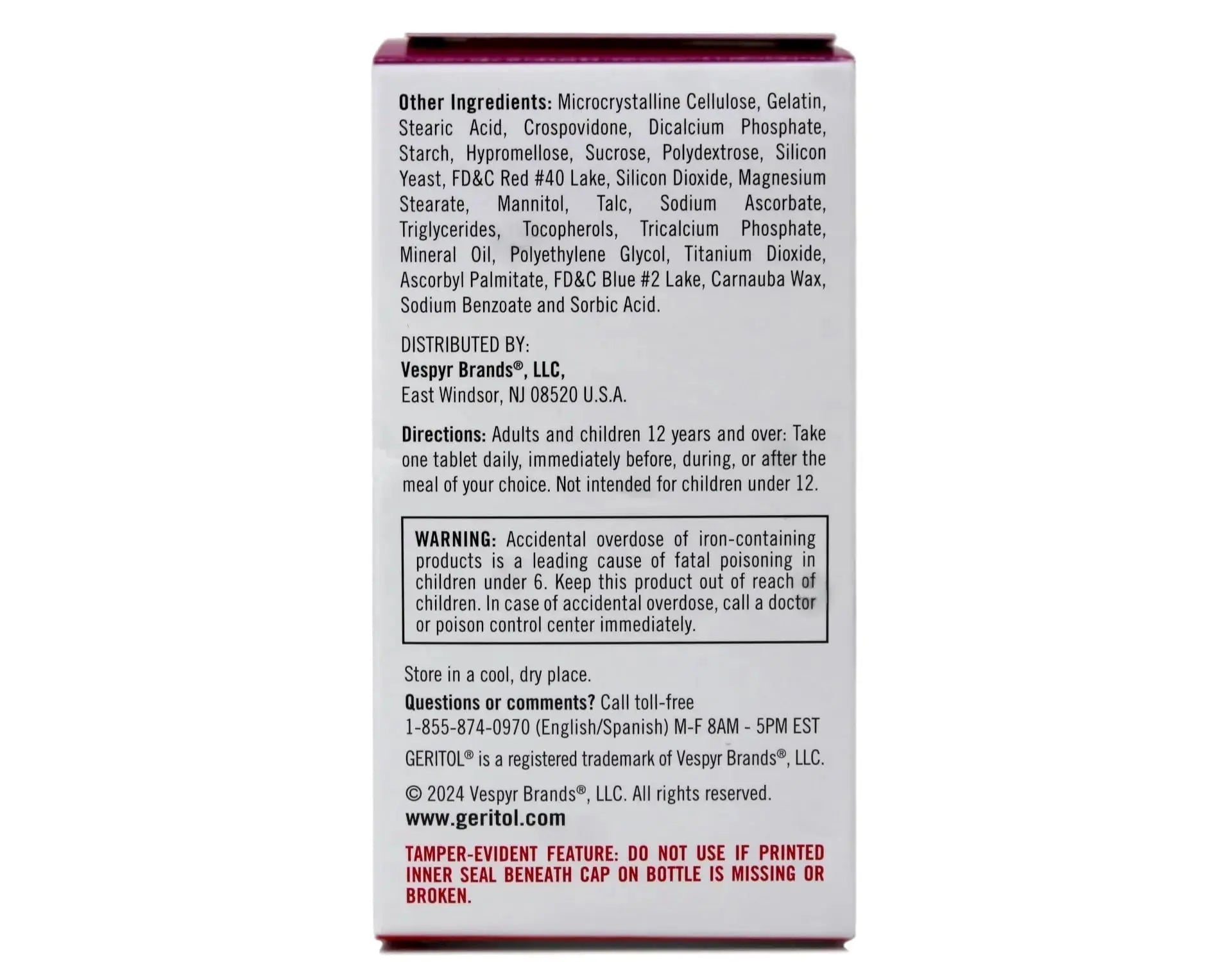 Geritol Complete Tablets 100 Tablets Geritol Au supplements